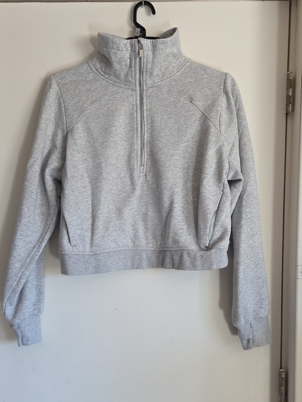 all in motion Light Gray Quarter-Zip Cropped Pullover